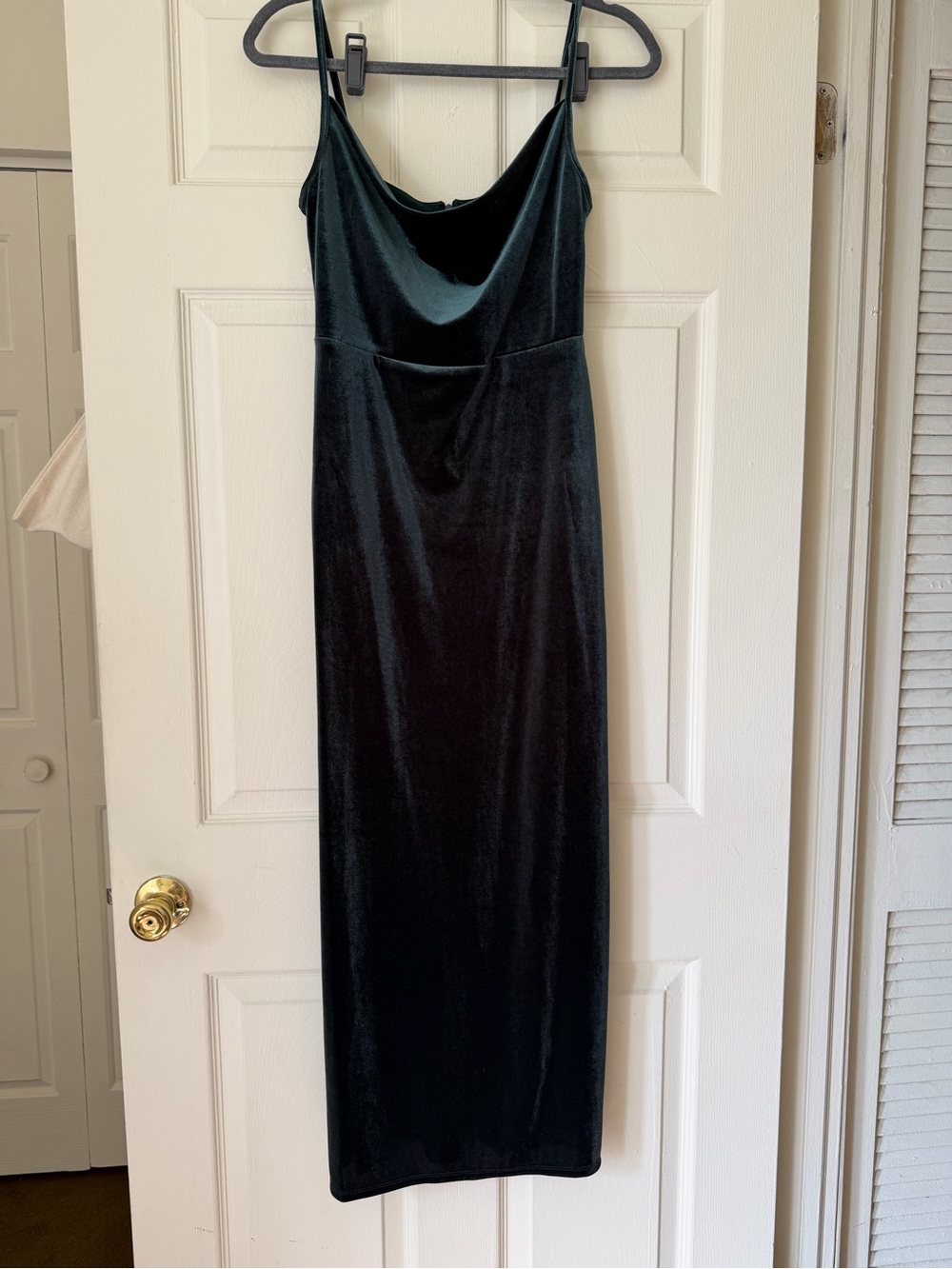 Taylor Black Velvet Cowl Maxi Dress